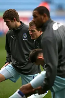 Images Dated 2012 January: Intense Warm-Up: Coventry City Football Club Prepares for Championship Showdown against Middlesbrough (21-01-2012)
