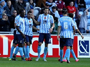 Images Dated 2015: Jacob Murphy Scores Upset Goal for Coventry City against Northampton Town in FA Cup