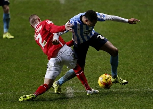 Images Dated 2016 January: Jacob Murphy vs. Jason Demetriou: A Tense Sky Bet League One Showdown at Ricoh Arena