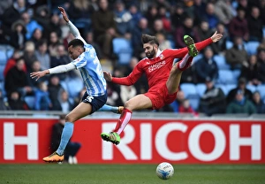 Images Dated 2016: Jacob Murphy vs. Jordan Turnbull: A Tense Moment in Coventry City vs