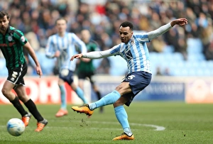 Images Dated 2016: Jacob Murphy's Dramatic Shot Saved by Josh Lillis: Coventry City vs Rochdale (Sky Bet League One)