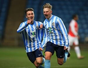 Images Dated 15th February 2016: Jak Hickman Scores First Goal: Coventry City Stuns Arsenal in FA Youth Cup Fifth Round at Ricoh