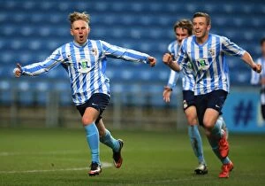 Images Dated 15th February 2016: Jak Hickman Scores First Goal: Coventry City's FA Youth Cup Upset Against Arsenal at Ricoh Arena