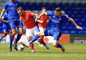 James Wilson of Oldham Athletic Tackles Adam Armstrong of Coventry City - Sky Bet League One Rivalry