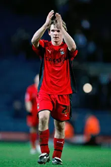 Images Dated 2008: Jay Tabb of Coventry City Facing Off Against Blackburn Rovers in FA Cup Third Round (05-01-2008)