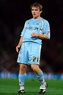 Images Dated 26th September 2007: Jay Tabb at Old Trafford: Coventry City's Battle in the Carling Cup Third Round Against Manchester