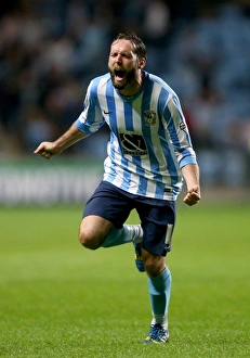 Images Dated 2015: Jim O'Brien's Hat-Trick: Coventry City's Triumph over Crewe Alexandra in Sky Bet League One