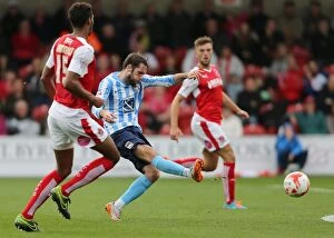 Sky Bet League One - Fleetwood Town v Coventry City - Highbury Stadium Collection: Jim O'Brien's Heart-Stopping Near-Miss: Coventry City vs Fleetwood Town (Sky Bet League One)