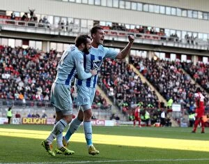 Images Dated 1st November 2014: Jim O'Brien's Thrilling Goal: Coventry City's Euphoric Moment at Matchroom Stadium