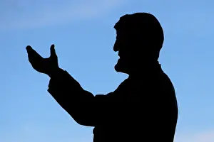 Jimmy Hill Statue Silhouetted: Coventry City vs Blackpool, Npower Championship at Ricoh Arena