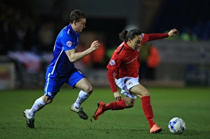 Season 2015-16 Prints: Jodi Jones Dashes Past Andrew Fox in Sky Bet League One: Peterborough United vs