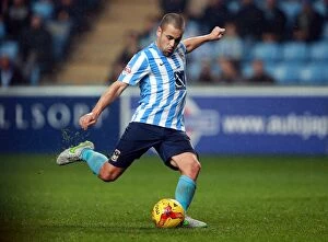 Images Dated 3rd November 2015: Joe Cole Scores Coventry City's Fourth Goal in Sky Bet League One Match Against Barnsley