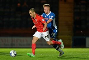 Images Dated 20th October 2015: Joe Cole vs Callum Camps: A Fierce Battle for Possession in Coventry City's Sky Bet League One