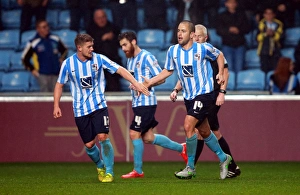 Images Dated 2015 November: Joe Cole's Brace: Coventry City's Glory Moment Against Barnsley in Sky Bet League One (4-Goal Celebration)