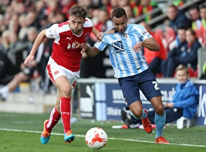 Images Dated 2015 October: Joe Davis vs Jacob Murphy: A Battle in Sky Bet League One Clash at Highbury Stadium