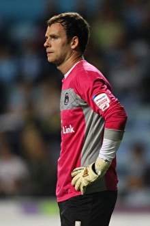Joe Murphy Guarding the Net: Coventry City vs Birmingham City in Capital One Cup Round 2 at Ricoh Arena