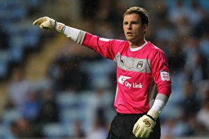 Joe Murphy Protects the Net: Coventry City vs Birmingham City in Capital One Cup Round 2 at Ricoh Arena