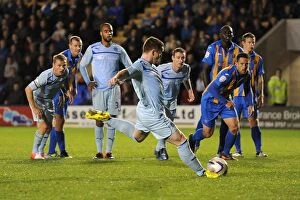 Shrewsbury Town v Coventry City - Greenhous Meadow : 18-09-2012 Collection: John Fleck Scores Coventry City's First Goal in Npower League One Against Shrewsbury Town
