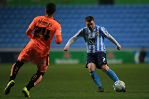 John Fleck Shooting for Coventry City against Colchester United in Sky Bet League One at Ricoh Arena