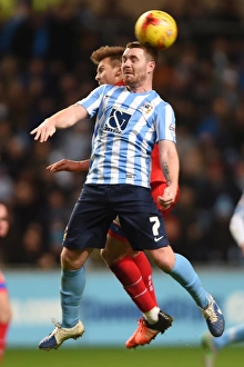 Images Dated 2015: John Fleck's Aerial Victory: Coventry City vs Gillingham, Sky Bet League One