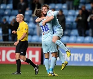 Images Dated 6th November 2012: John Fleck's First Goal for Coventry City: Celebrating at Ricoh Arena Against Crawley Town