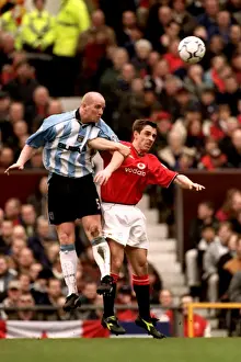 Images Dated 2001: John Hartson's Epic Jump Over Gary Neville: Coventry City vs