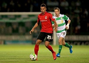 Images Dated 2015 October: Johnstones Paint Trophy: Coventry City vs Yeovil Town - Jacob Murphy's Showdown at Huish Park