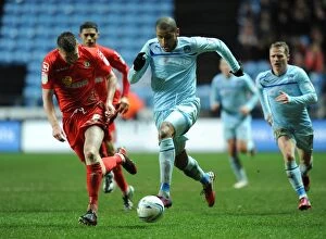 Images Dated 5th February 2013: Johnstones Paint Trophy Final: Leon Clarke's Determined Performance - Coventry City vs Crewe