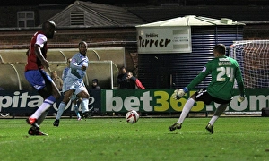 Images Dated 2012 October: Johnstones Paint Trophy: Own Goal by York City's Jamal Fyfield Gives Coventry City Victory