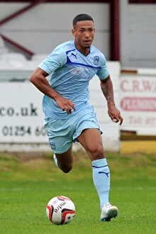 Images Dated 4th August 2012: Jordan Clarke in Action: Coventry City's Pre-Season Clash against Accrington Stanley at Crown Ground