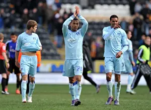 31-03-2012 V Hull City, KC Stadium Prints: Jordan Clarke's Euphoric Moment: Coventry City's Championship Win at Hull City (31-03-2012)
