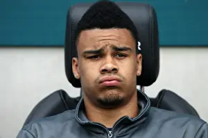 Images Dated 2012 April: Jordan Willis vs Peterborough United: Npower Championship Showdown at Ricoh Arena (07-04-2012)