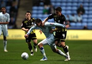 Images Dated 22nd November 2011: Jutkiewicz vs Kiss: A Battle at Ricoh Arena (Coventry City vs Cardiff City)