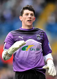 Images Dated 2011 February: Keiren Westwood in Action for Coventry City against Leeds United in Championship Clash at Elland Road (05-02-2011)