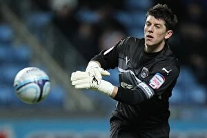 Images Dated 1st February 2011: Keiren Westwood's Firm Stand: Coventry City vs Nottingham Forest Npower Championship Clash