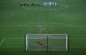 Johnstone's Paint Trophy : Northern Section : Coventry City V Burton Albion : Ricoh Arena : 04-09-2012 Prints: Kevin Kilbane Scores Decisive Penalty in Coventry City's Johnstones Paint Trophy Victory Over Burton Albion (2012)