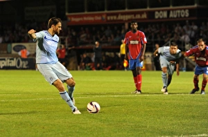 Capital One Cup : Round 1 : Dagenham And Redbridge V Coventry City : The London Borough Of Barking And Dagenham Stadium : 14-08-2012 Prints: Kevin Kilbane Scores the Penalty Winner for Coventry City against Dagenham and Redbridge in Capital One Cup (August 14)