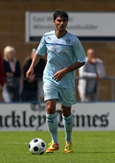 Images Dated 14th July 2012: Kevin Malaga in Action: Coventry City's Pre-Season Friendly vs Hinckley United at De Montfort Park