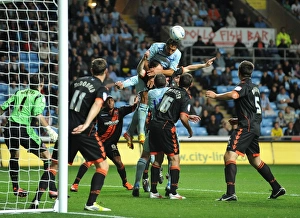 Images Dated 2012 August: Kevin Malaga Wins the Ball: Coventry City vs Sheffield United (Npower League One, 2012)
