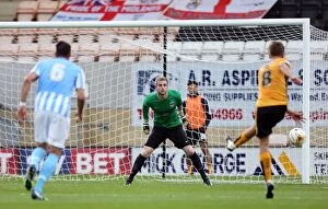 Images Dated 28th July 2015: Lee Burge in Action: Coventry City FC's Goalkeeper During Pre-Season Friendly Against Cambridge