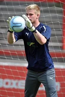 Pre Season Friendly - Accrington Stanley v Coventry City - Crown Ground Collection: Lee Burge in Action: Coventry City Goalkeeper at Pre-Season Friendly vs Accrington Stanley