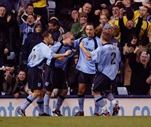 15-01-2003 Round 3 Replay v Cardiff Collection: Lee Fowler Scores the Opener: Coventry City's FA Cup Upset Against Cardiff City (January 15, 2003)