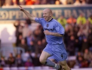 01-12-2001 v Wimbledon Collection: Lee Hughes Scores First Goal for Coventry City Against Wimbledon in Division One (01-12-2001)