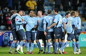 Images Dated 12th January 2010: Leon Best Scores First Goal: Coventry City's FA Cup Upset Against Portsmouth (January 12, 2010)