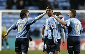 Images Dated 2010: Leon Best Scores the Opener: Coventry City's FA Cup Upset Against Portsmouth (12-01-2010)
