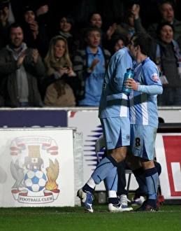 24th February 2009 - FA Cup - Fifth Round Replay - Coventry City V Blackburn Rovers - Ricoh Arena Prints: Leon Best's Euphoric Goal Celebration with Michael Doyle