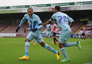 Images Dated 2013 October: Leon Clarke and Callum Wilson: United in Victory - Coventry City's Opening Goal vs
