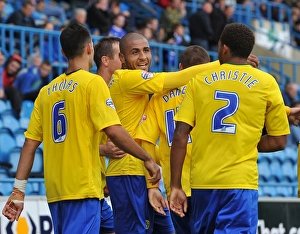Images Dated 2013 August: Leon Clarke Scores Fourth Goal: Coventry City's Triumph at Brunton Park (Sky Bet Football League One)