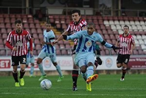 Images Dated 13th October 2013: Leon Clarke's Double: Coventry City vs Sheffield United (Sky Bet League One, October 13, 2013)