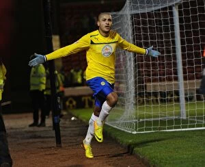 Images Dated 4th January 2014: Leon Clarke's Double: Coventry City's FA Cup Victory Celebration vs Barnsley (04-01-2014)